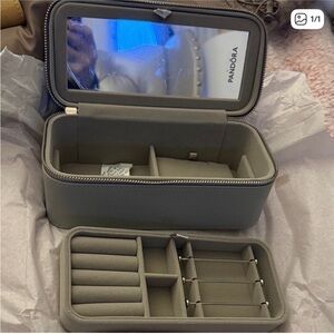 Pandora Gray Travel Jewelry Case